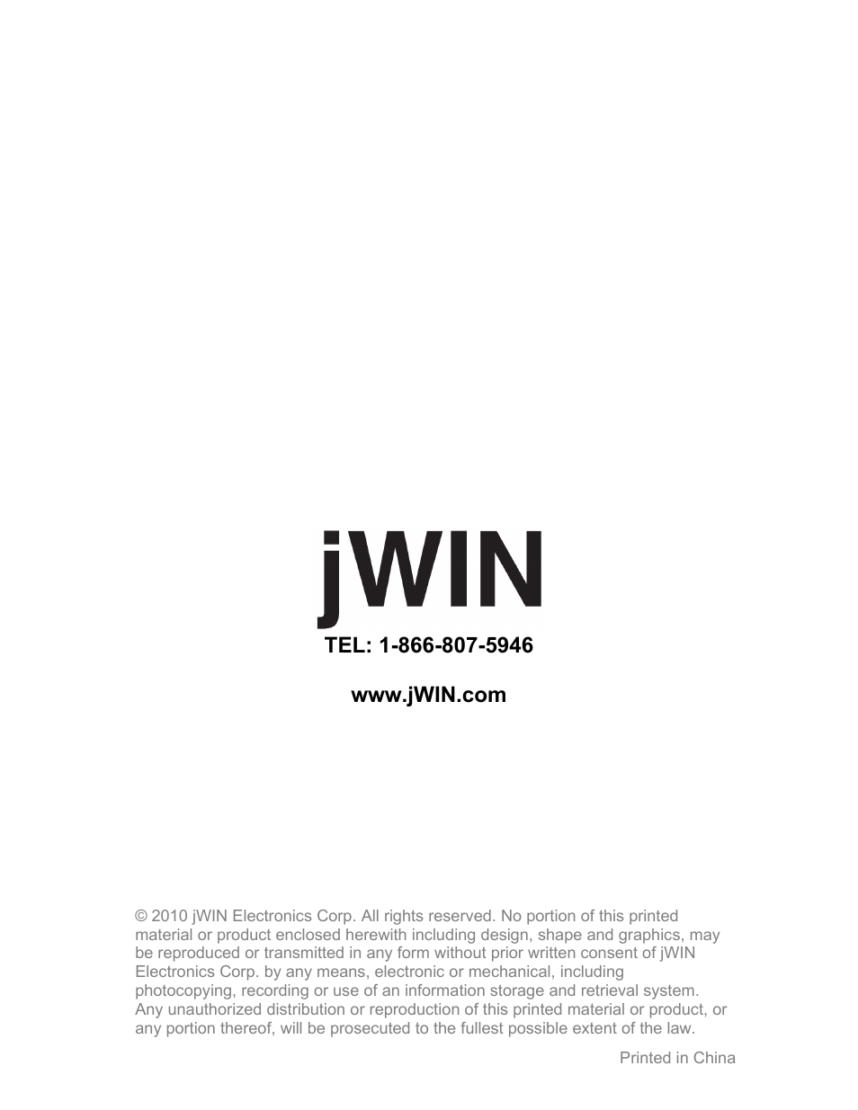 Jwin JL-355 User Manual | Page 12 / 12