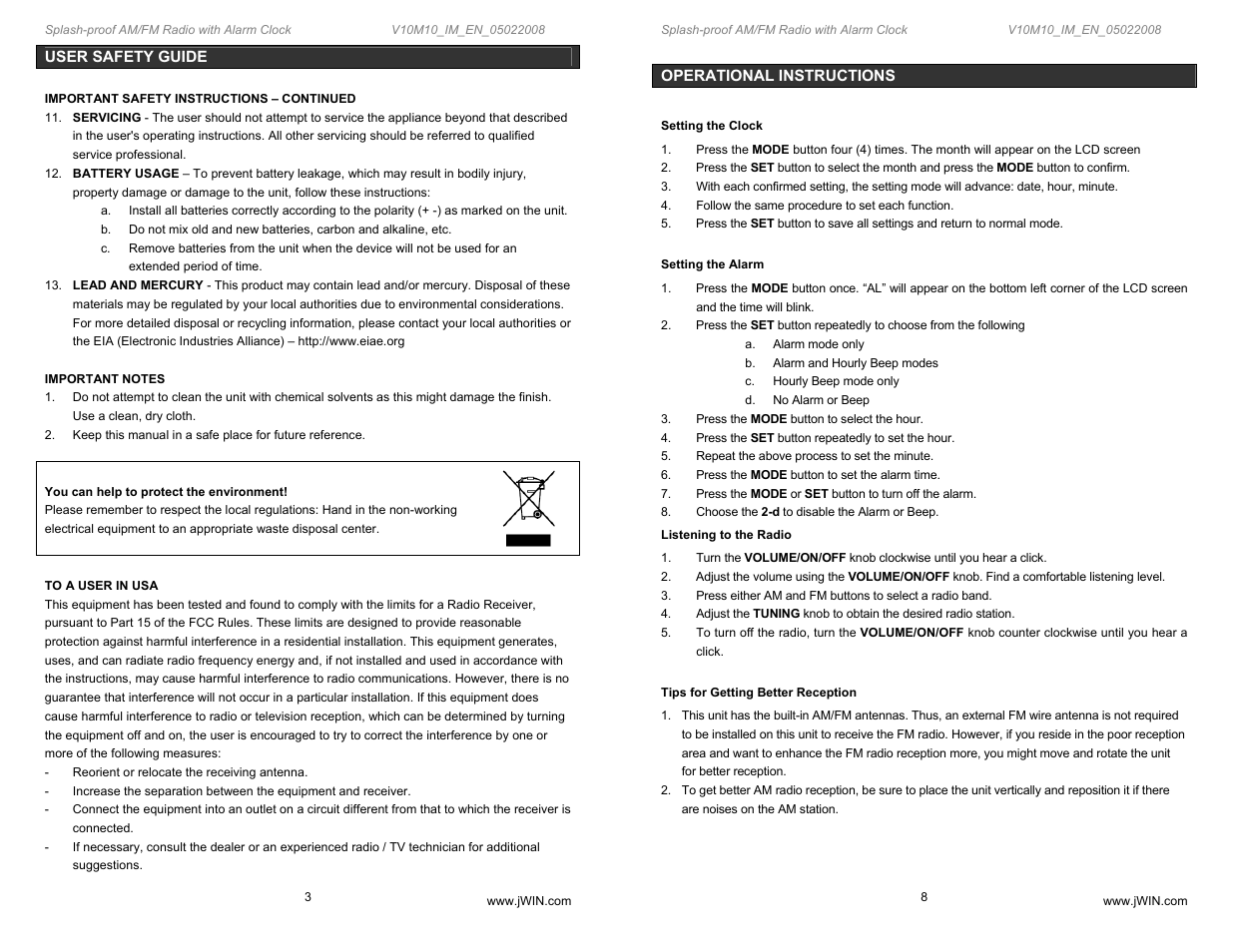 Jwin JX-M59 User Manual | Page 4 / 6