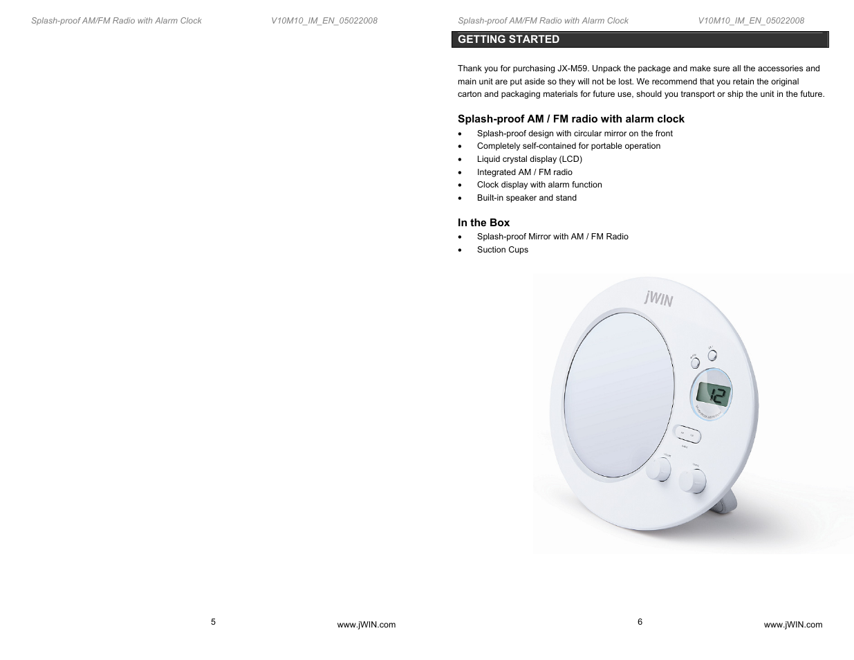 Jwin JX-M59 User Manual | Page 6 / 6