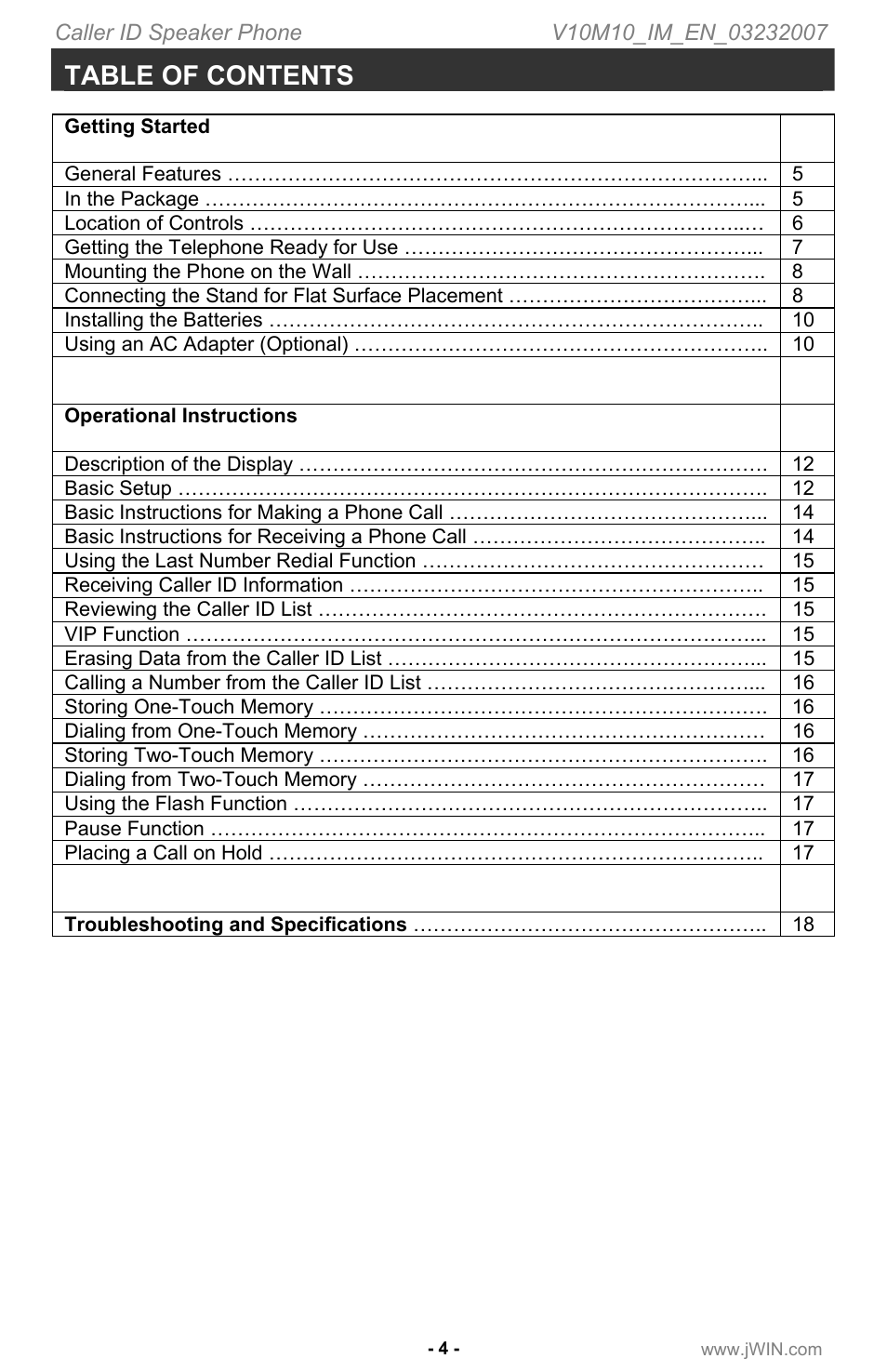 Jwin JT P531 User Manual | Page 5 / 20