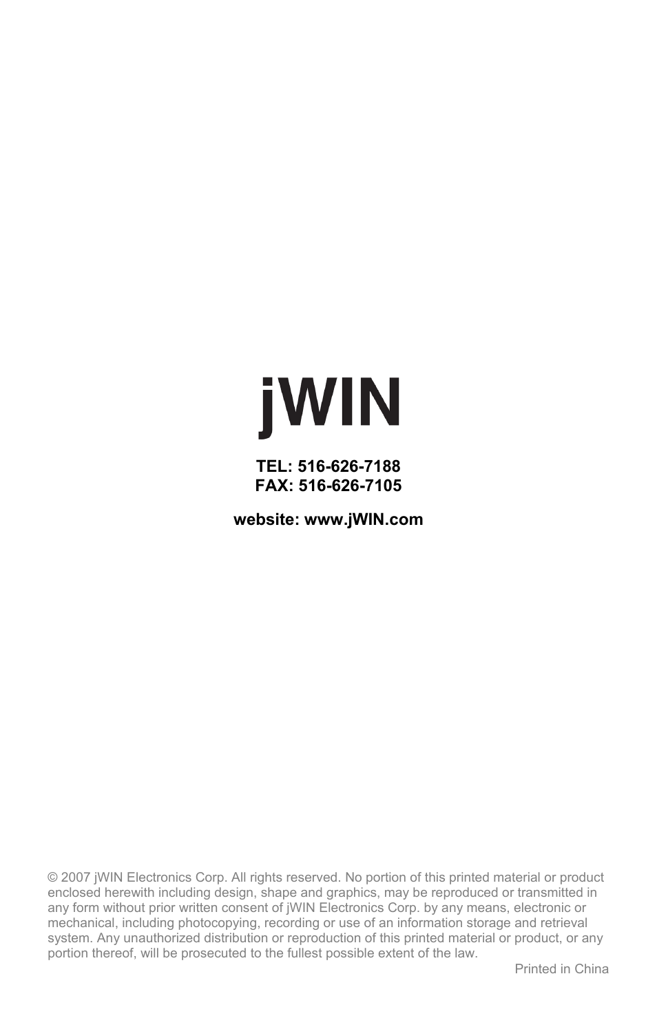Jwin JX-CD7160 User Manual | Page 16 / 16