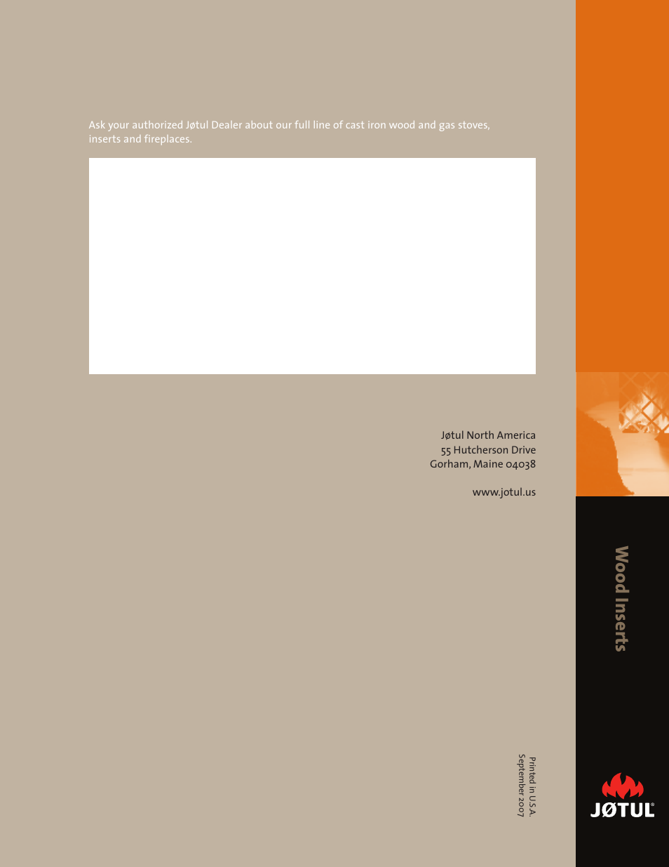 Wood inser ts w ood inser ts | Jotul Wood Insert User Manual | Page 16 / 16