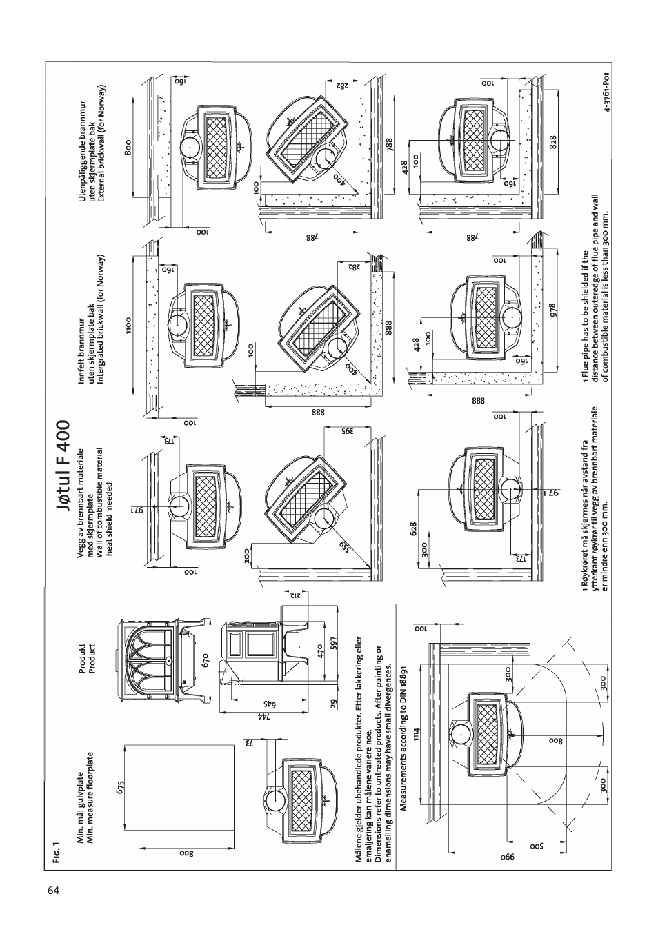 Jotul Woodstove F 400 User Manual | Page 64 / 68