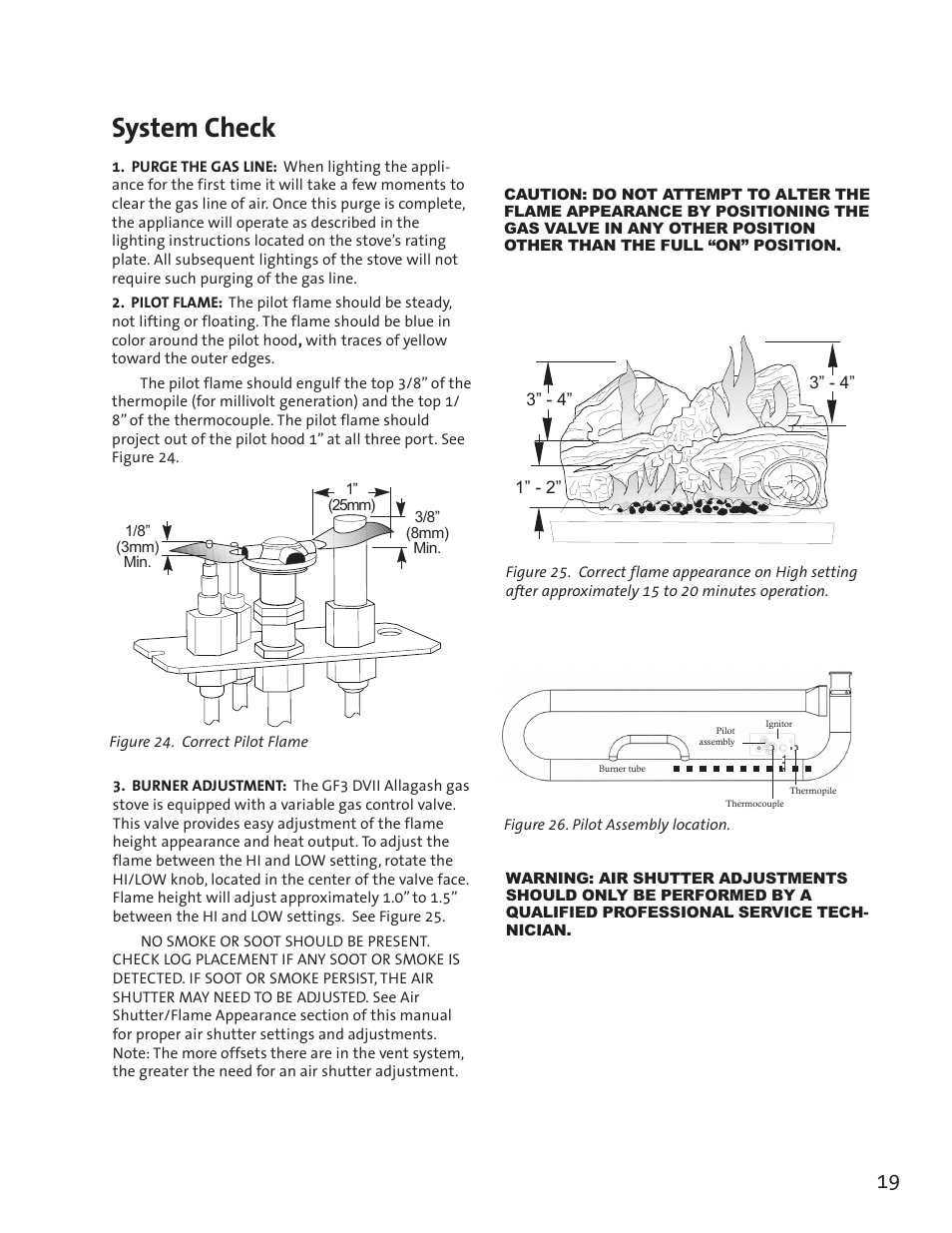 System check | Jotul GF3 DVII User Manual | Page 21 / 28