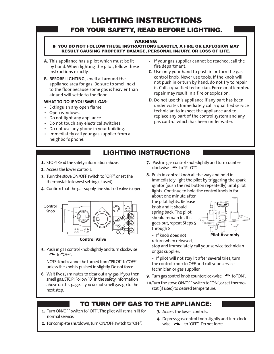 Lighting instructions | Jotul GF3 DVII User Manual | Page 27 / 28