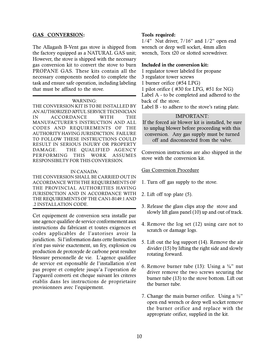 Jotul GF 3 BV User Manual | Page 10 / 24