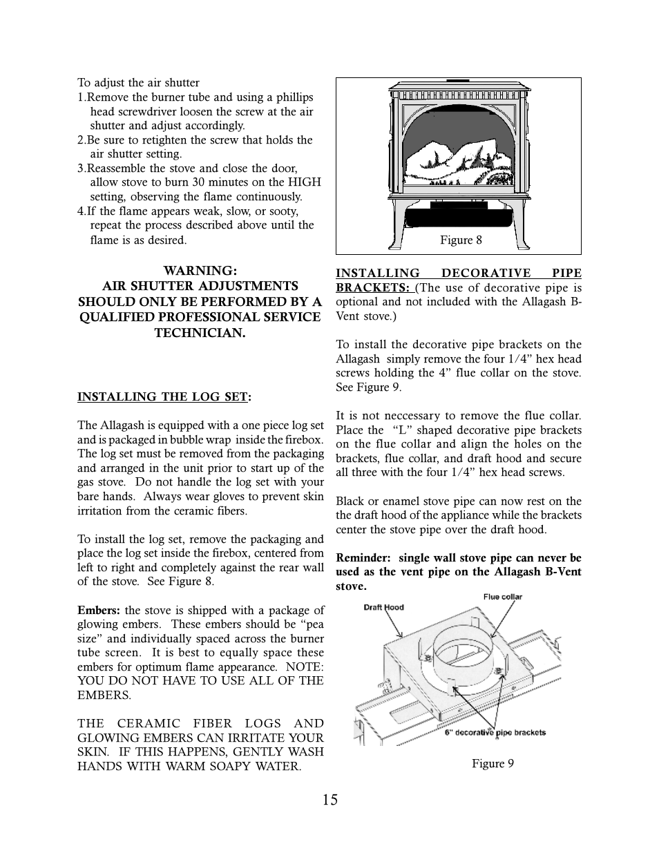 Jotul GF 3 BV User Manual | Page 15 / 24