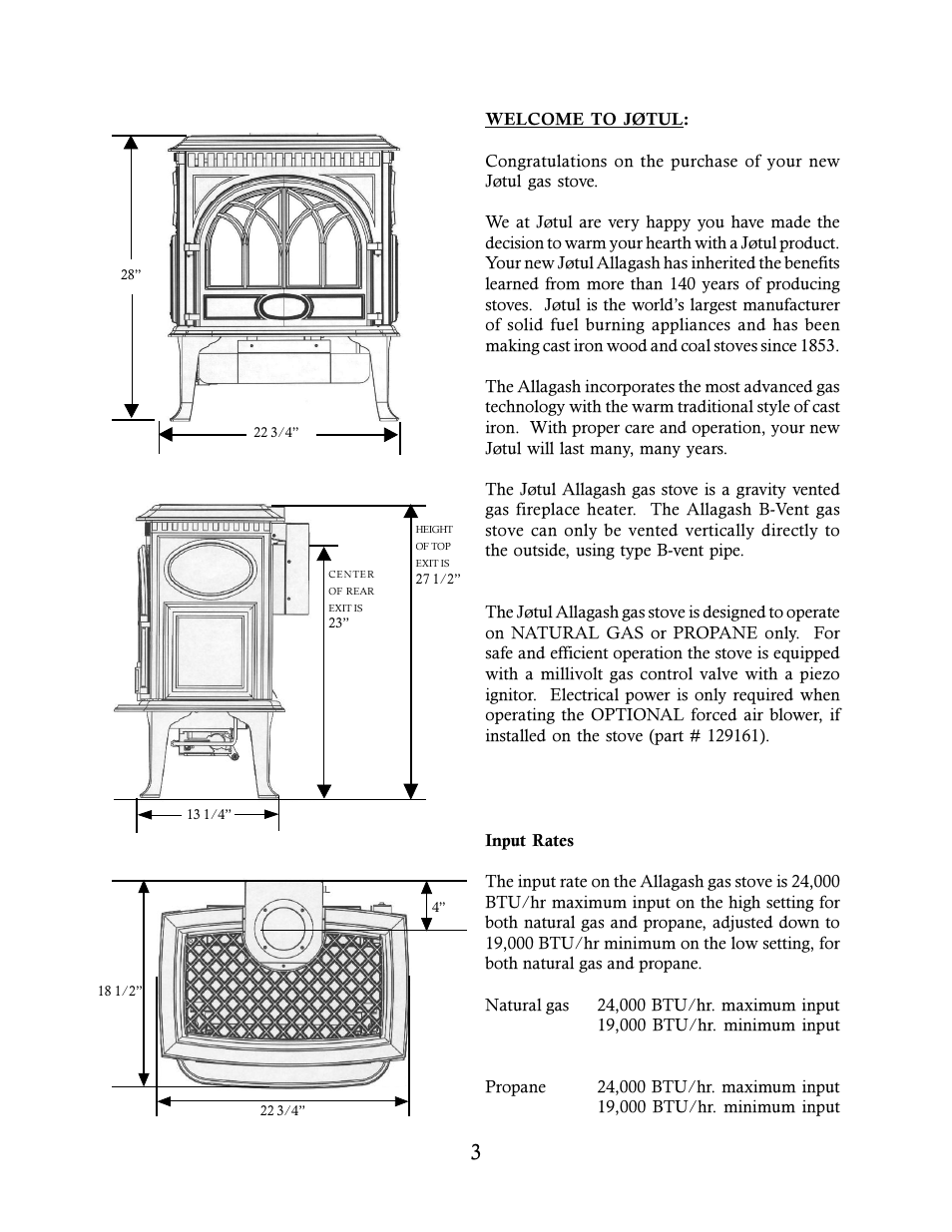 Jotul GF 3 BV User Manual | Page 3 / 24