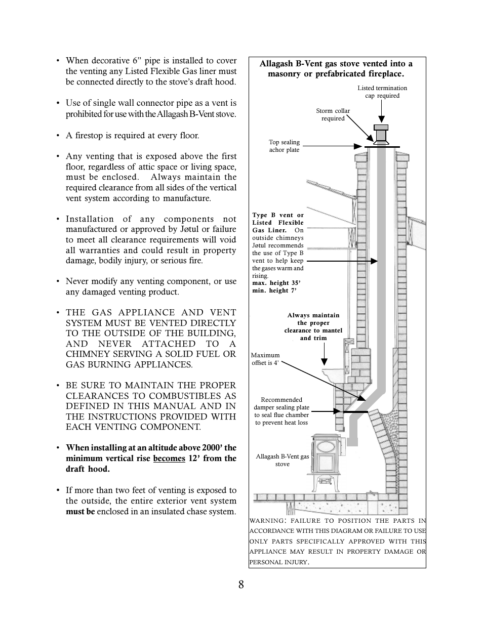 Jotul GF 3 BV User Manual | Page 8 / 24