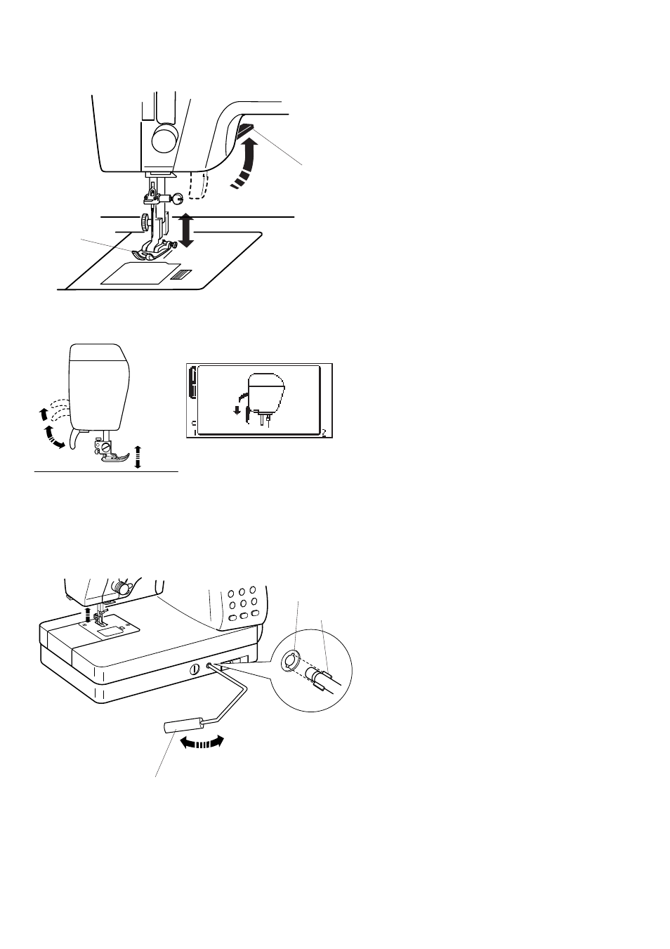 Raising and lowering the presser foot, Attaching the knee lifter | Janome Memory Craft 6500 User Manual | Page 11 / 78