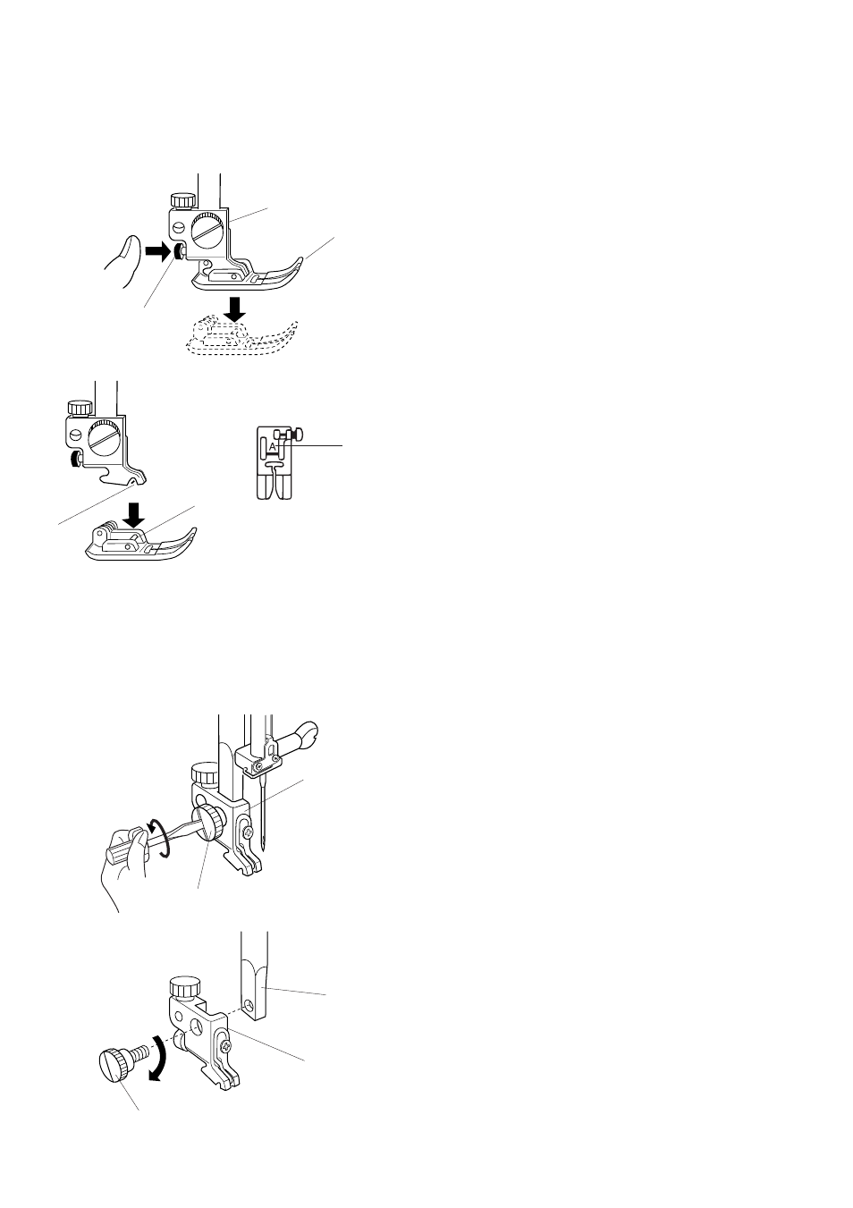 Changing the presser foot, Detaching and attaching the foot holder | Janome Memory Craft 6500 User Manual | Page 12 / 78