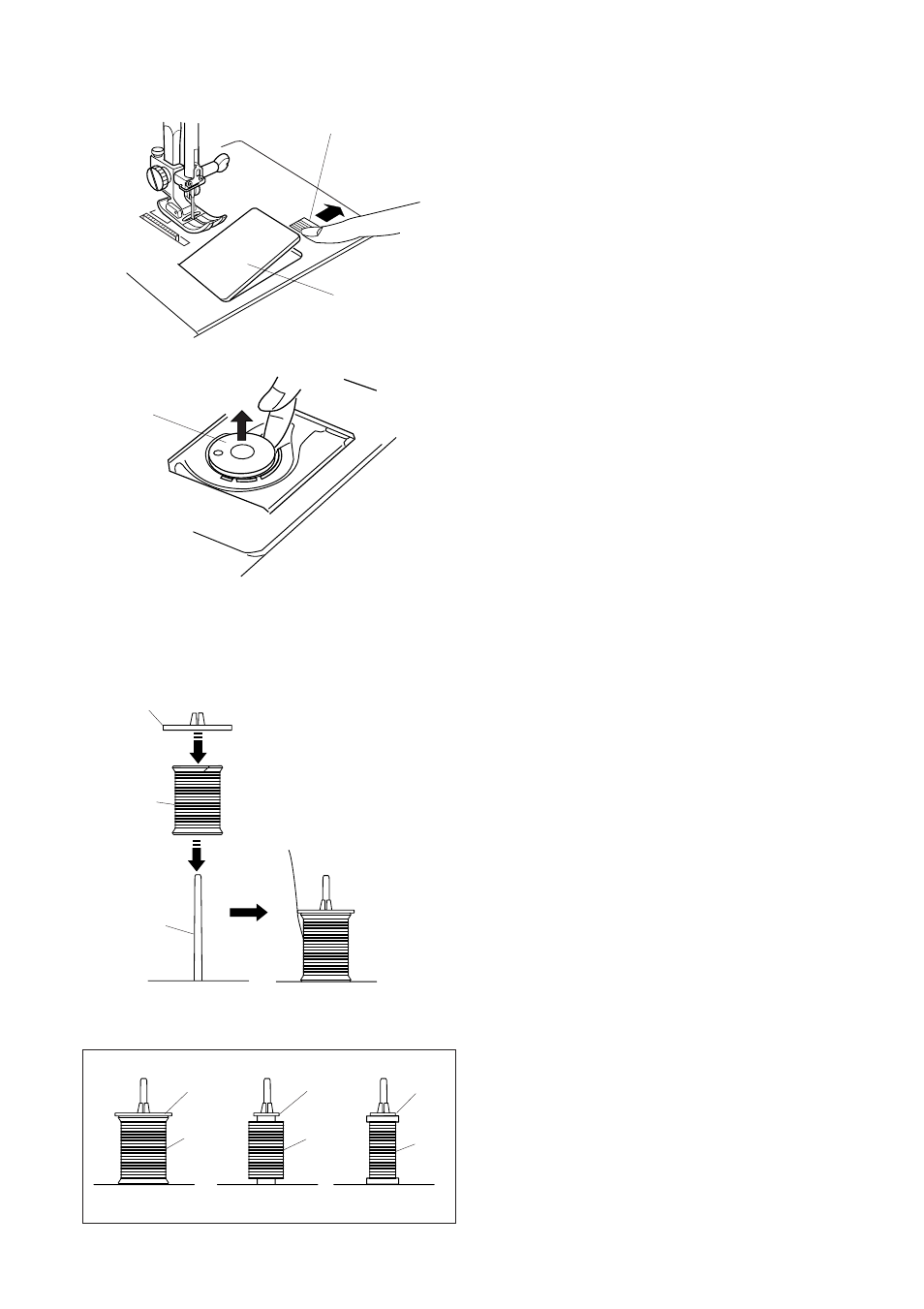 Winding the bobbin, Removing the bobbin, Setting the spool of thread | Janome Memory Craft 6500 User Manual | Page 14 / 78