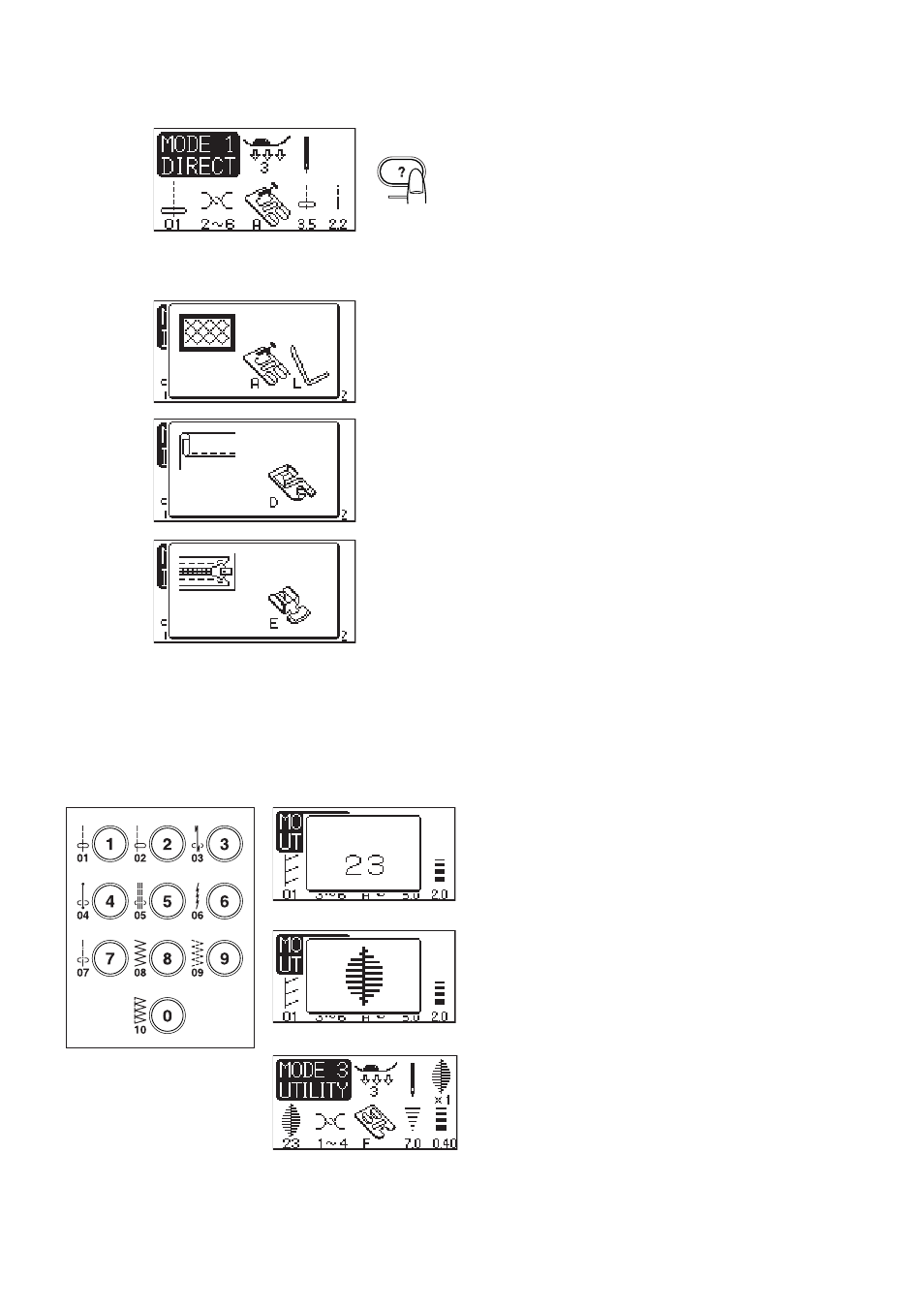 The help button, Selecting the pattern | Janome Memory Craft 6500 User Manual | Page 25 / 78