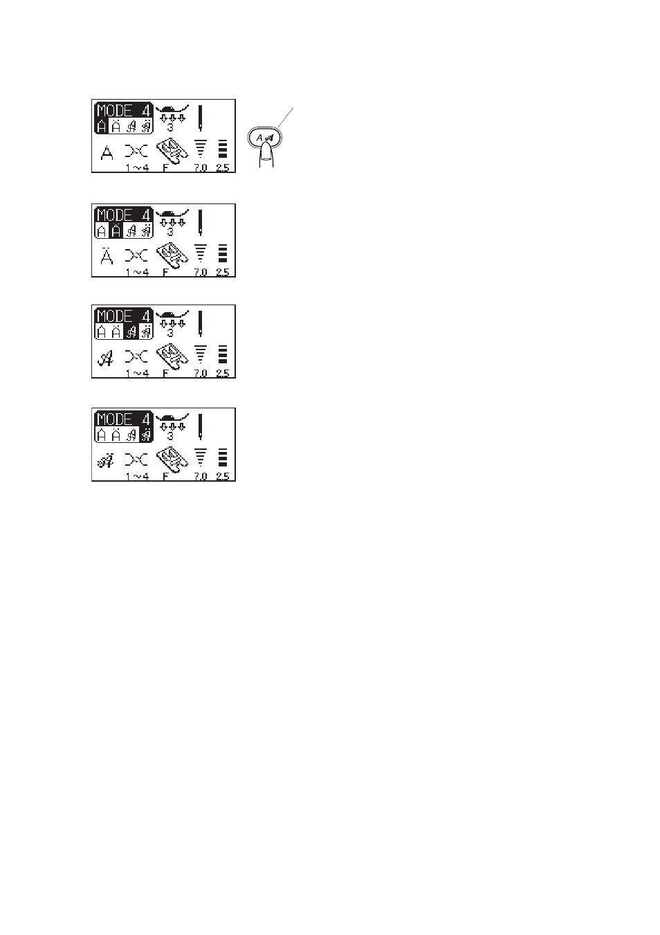 Monogramming (mode 4) | Janome Memory Craft 6500 User Manual | Page 68 / 78