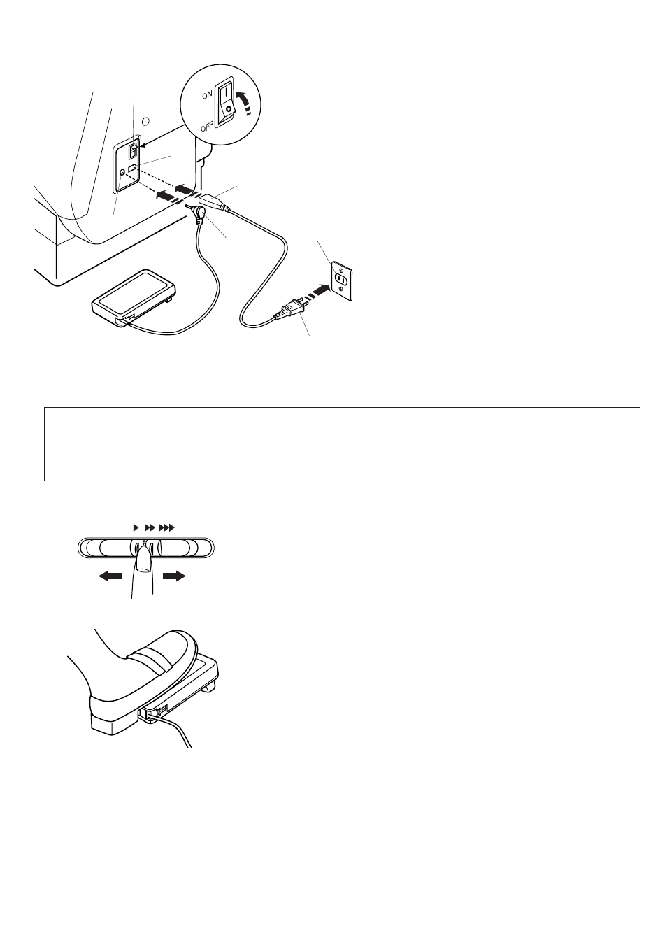 Connecting the power supply, Getting ready to sew | Janome Memory Craft 6500 User Manual | Page 7 / 78