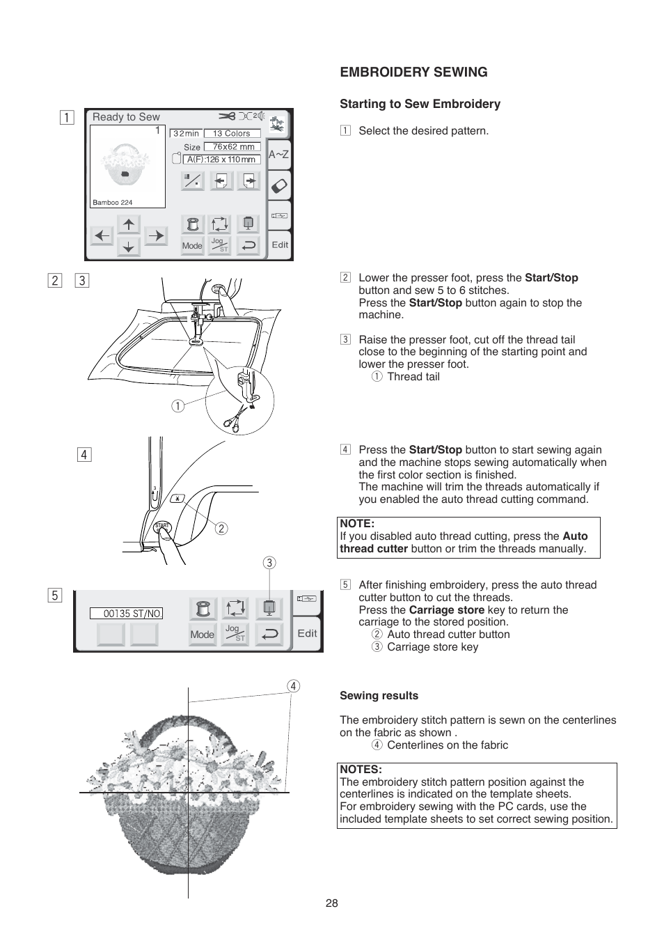 Zx c v b, Embroidery sewing, Qw e r | Janome 350E User Manual | Page 30 / 52