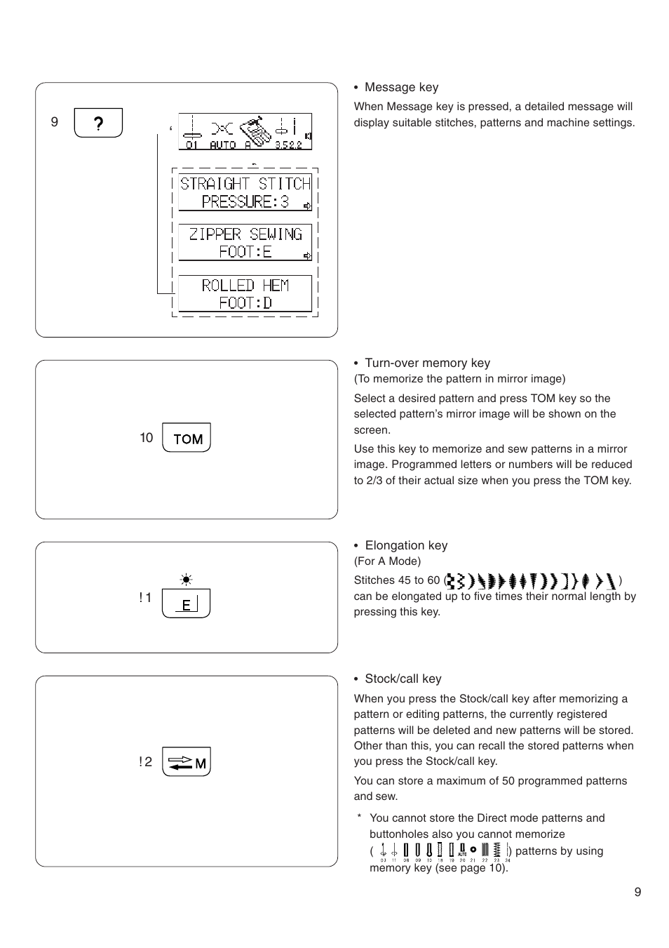 Janome MEMORY CRAFT 4800 User Manual | Page 10 / 68