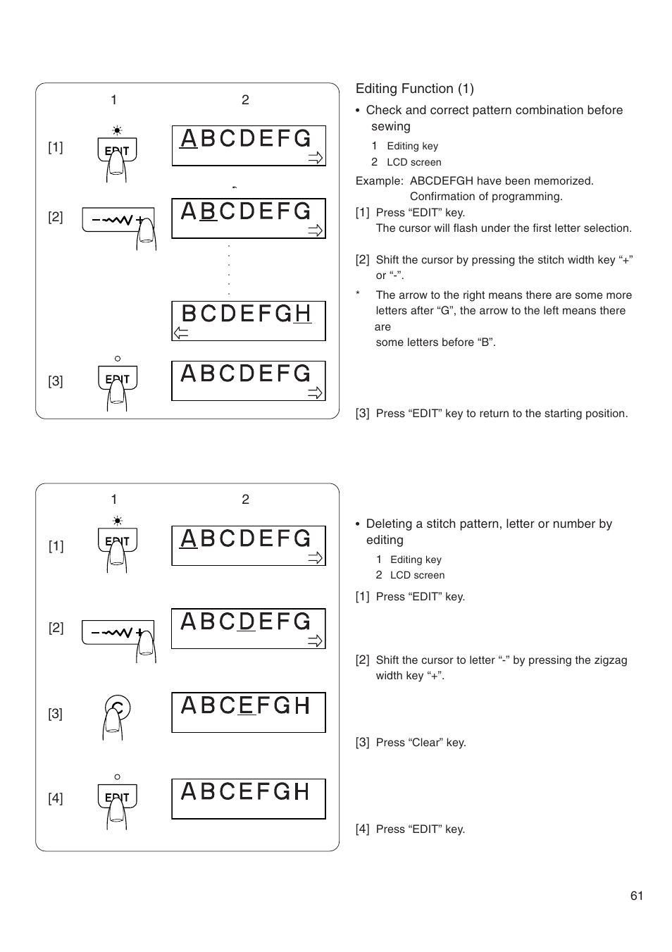 Janome MEMORY CRAFT 4800 User Manual | Page 62 / 68