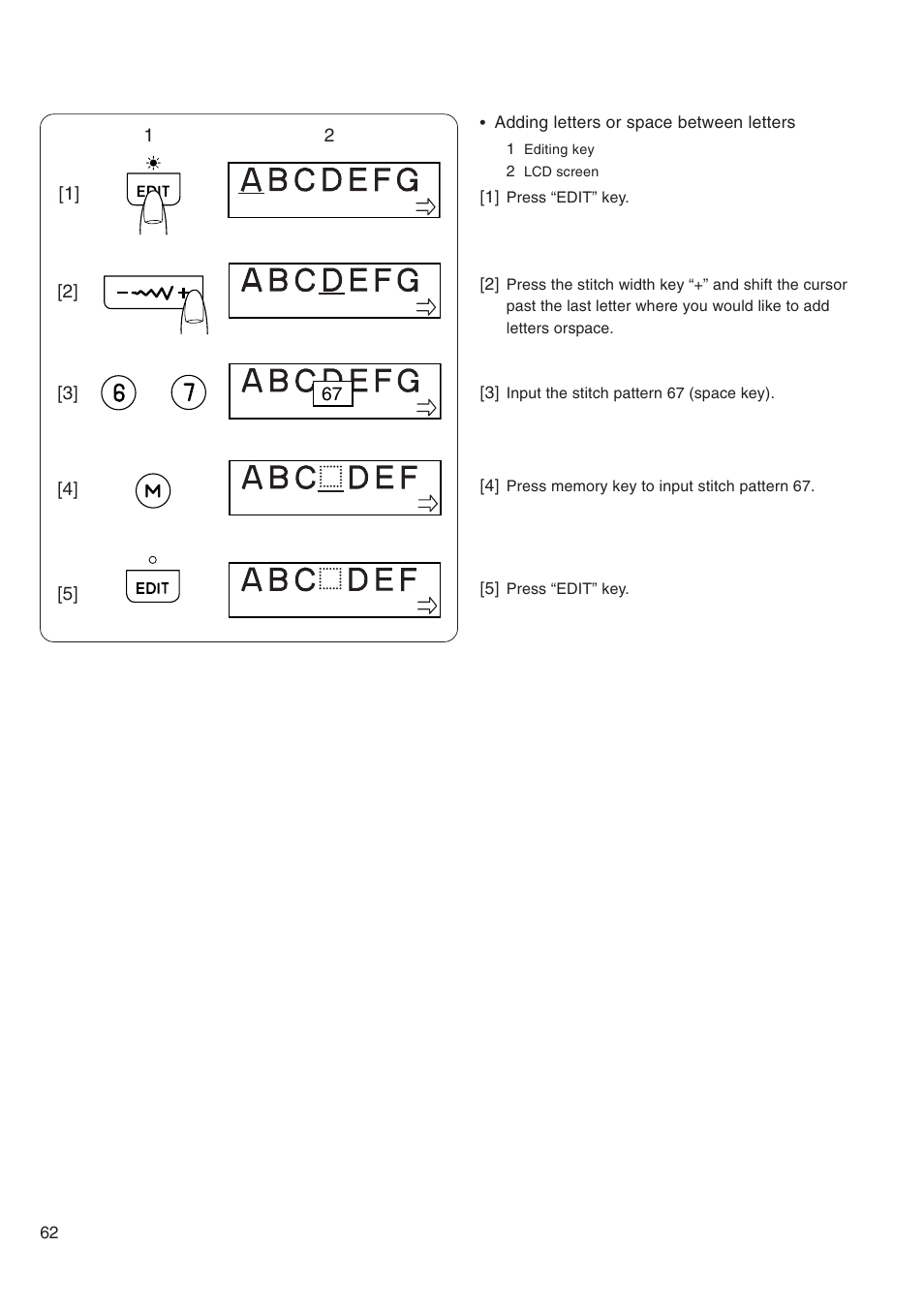 Janome MEMORY CRAFT 4800 User Manual | Page 63 / 68