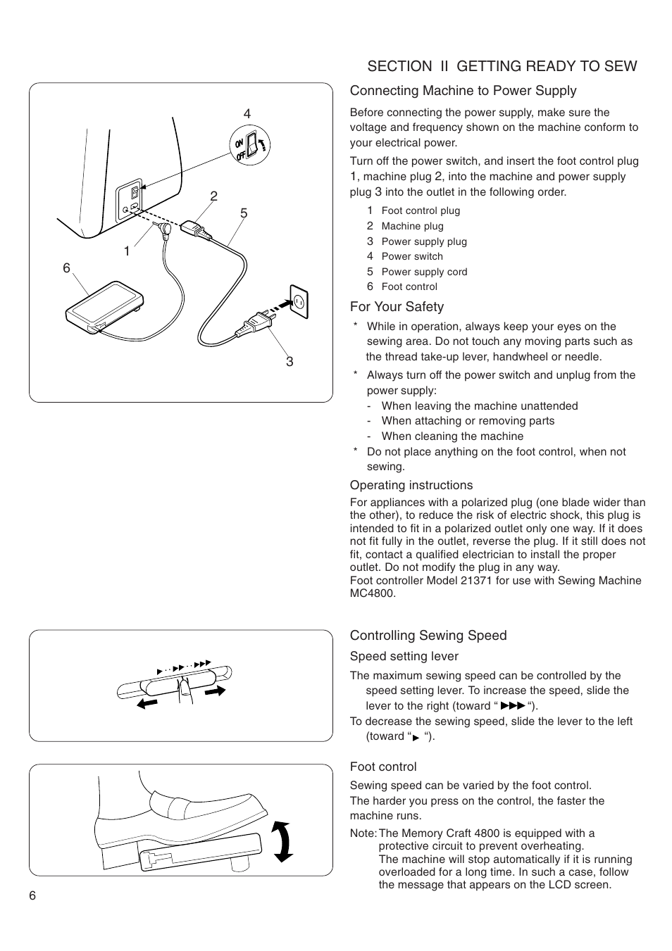 Janome MEMORY CRAFT 4800 User Manual | Page 7 / 68