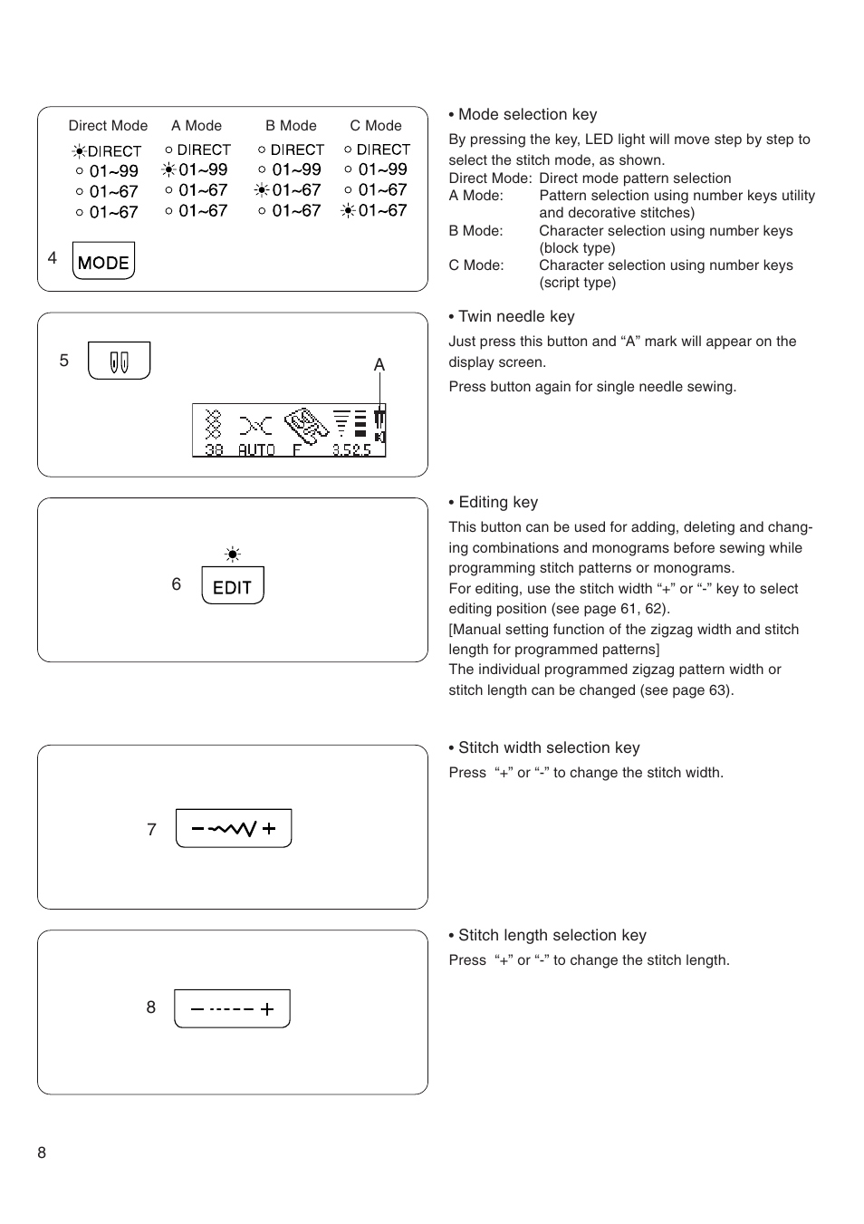 Janome MEMORY CRAFT 4800 User Manual | Page 9 / 68