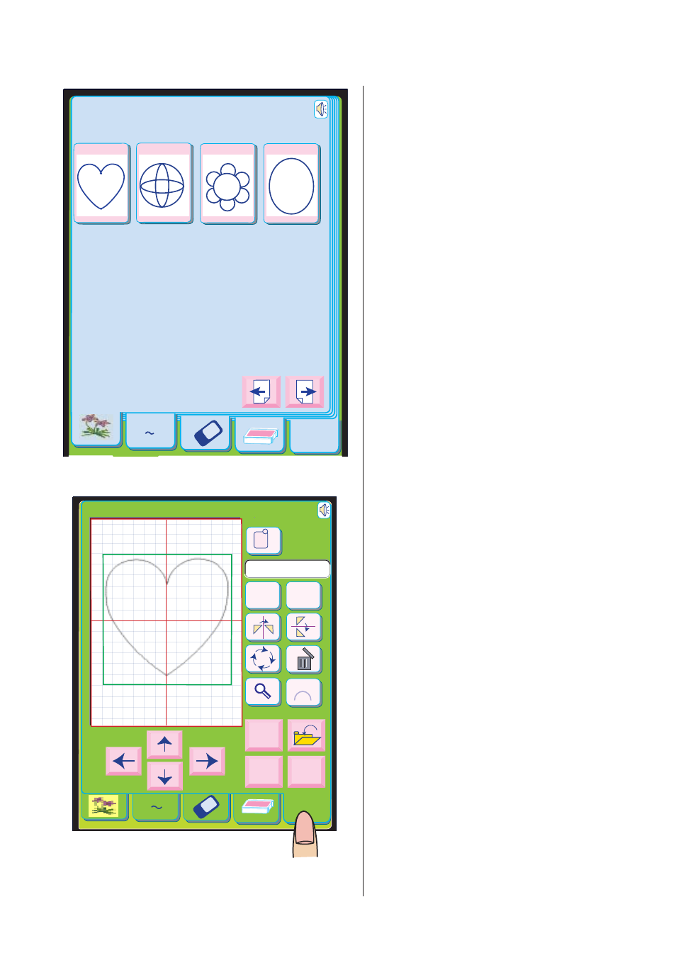 Edit, Built-in:designs folder hoop size b:140, 200mm | Janome MEMORY CRAFT 10001 User Manual | Page 163 / 181
