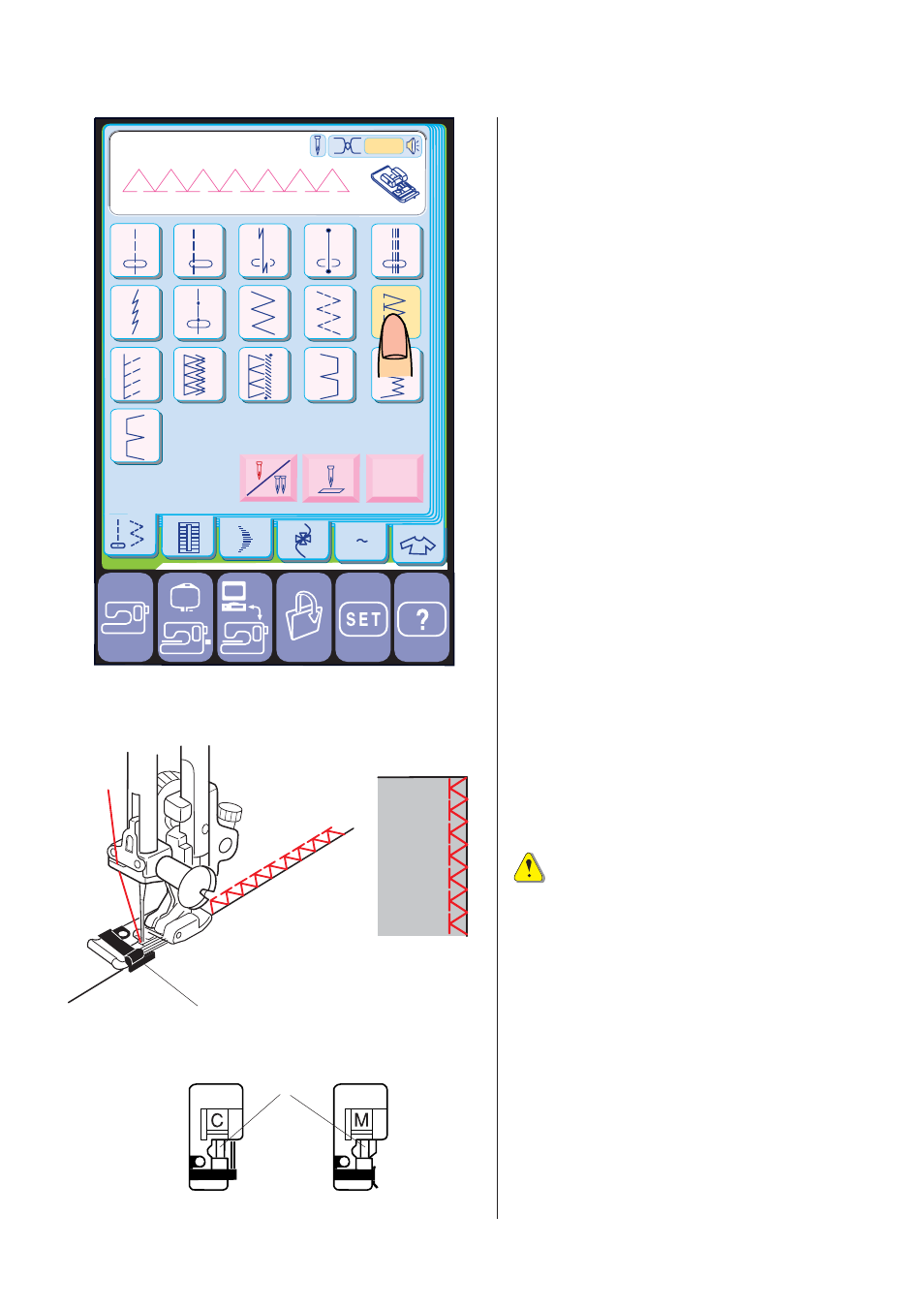 Overcasting, Caution | Janome MEMORY CRAFT 10001 User Manual | Page 51 / 181