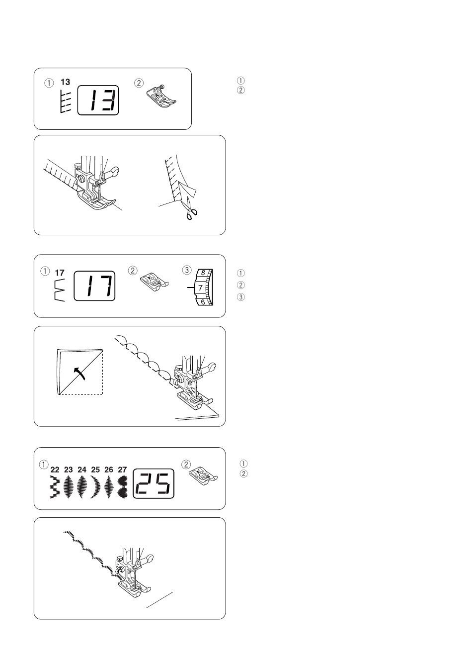 Decorative stitches | Janome DC 3050 User Manual | Page 34 / 42
