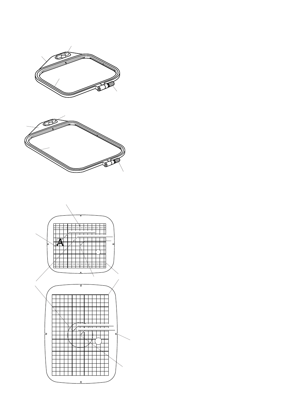 Embroidery hoops, Templates | Janome MEMORYCRAFT 300E User Manual | Page 16 / 48