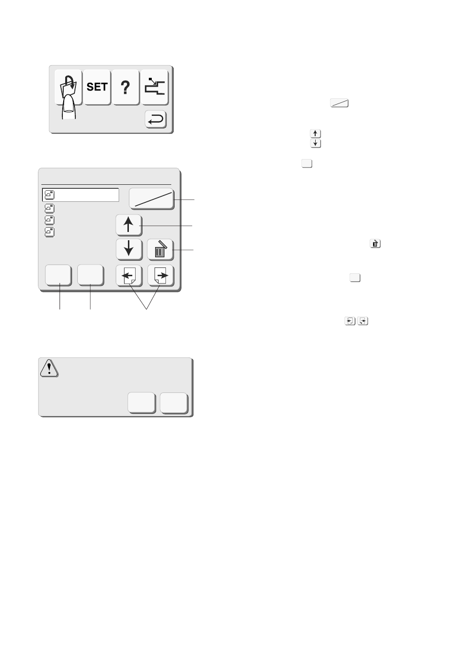 Open file(built-in), Are you sure you want to delete this file, Ok cancel | Janome MEMORYCRAFT 300E User Manual | Page 21 / 48
