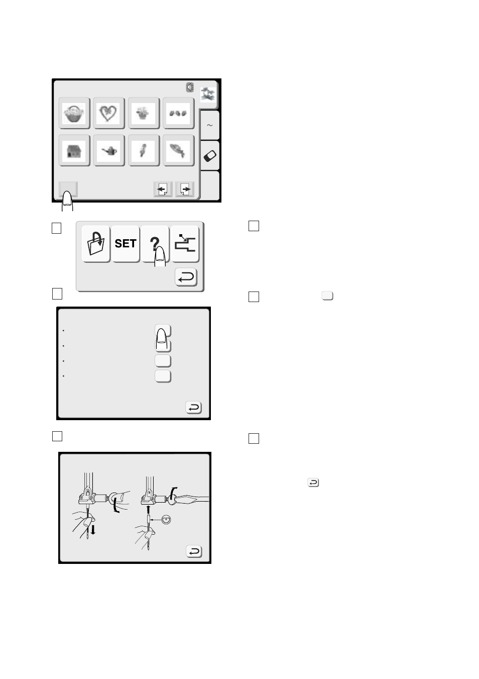 On-screen help | Janome MEMORYCRAFT 300E User Manual | Page 26 / 48