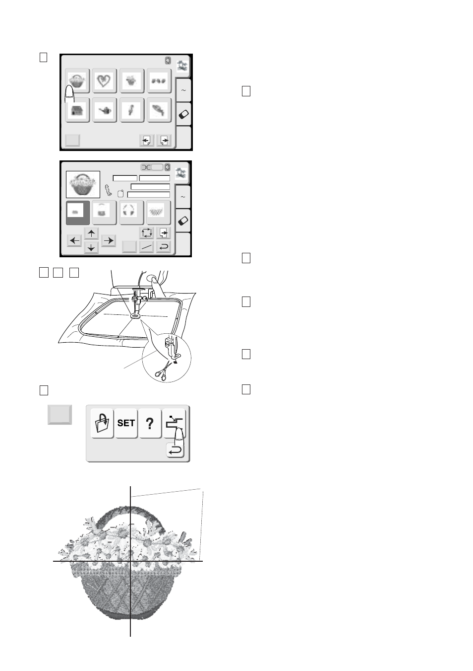 Embroidery sewing, Starting to sew embroidery, Mode | Janome MEMORYCRAFT 300E User Manual | Page 30 / 48
