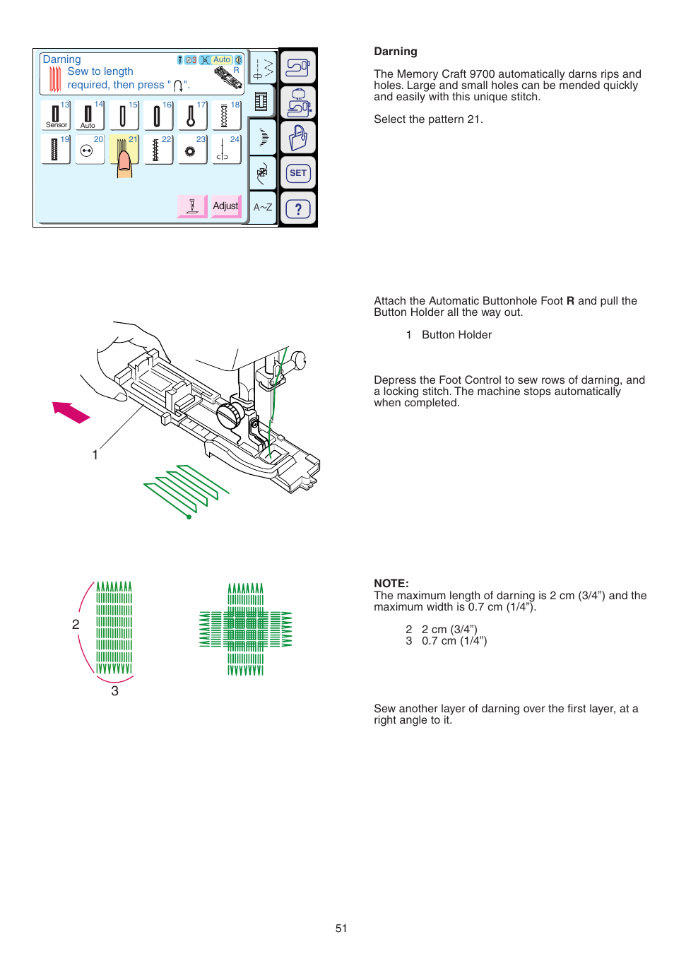 Janome MEMORY CRAFT 9700 User Manual | Page 53 / 110