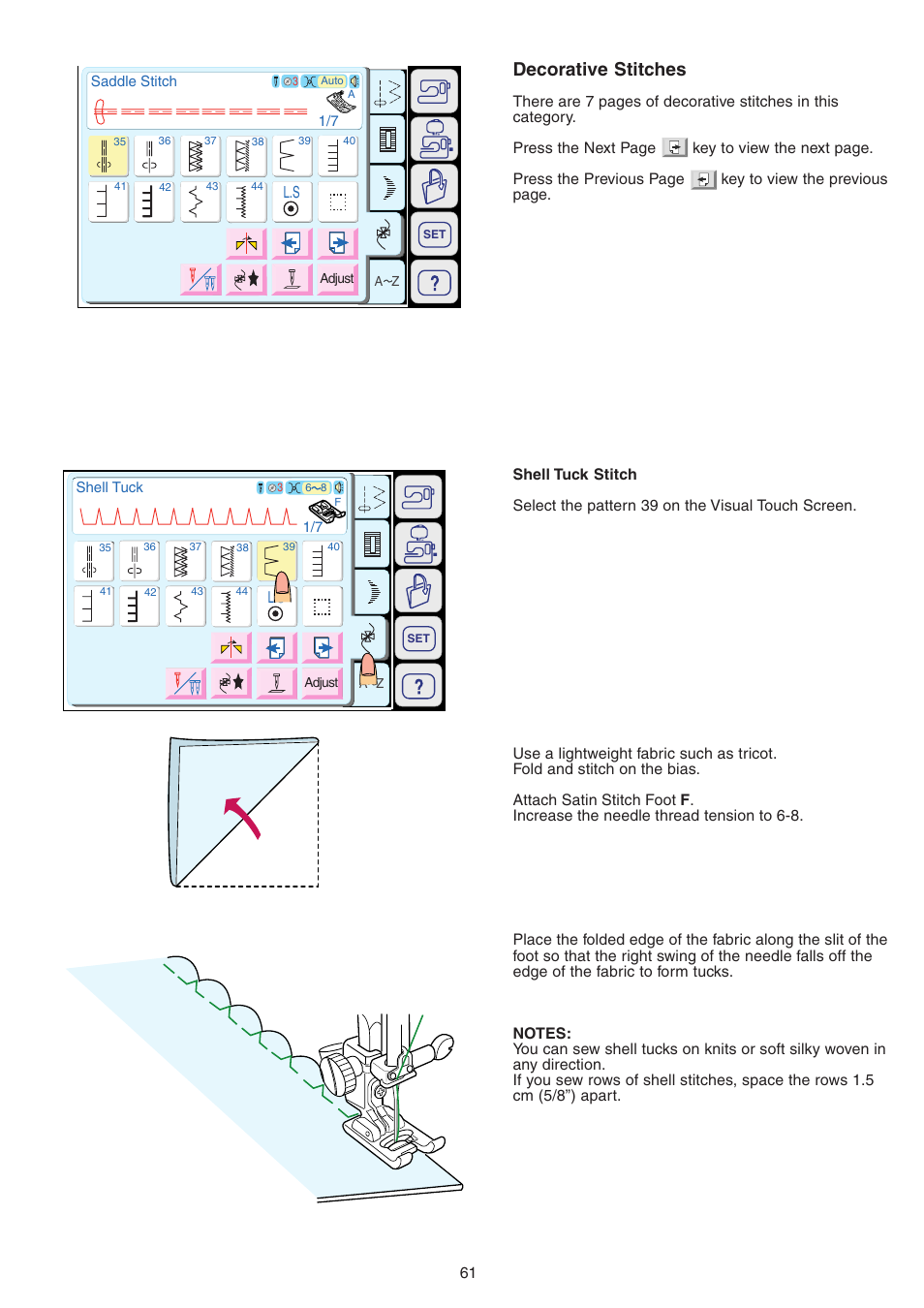 Decorative stitches | Janome MEMORY CRAFT 9700 User Manual | Page 63 / 110