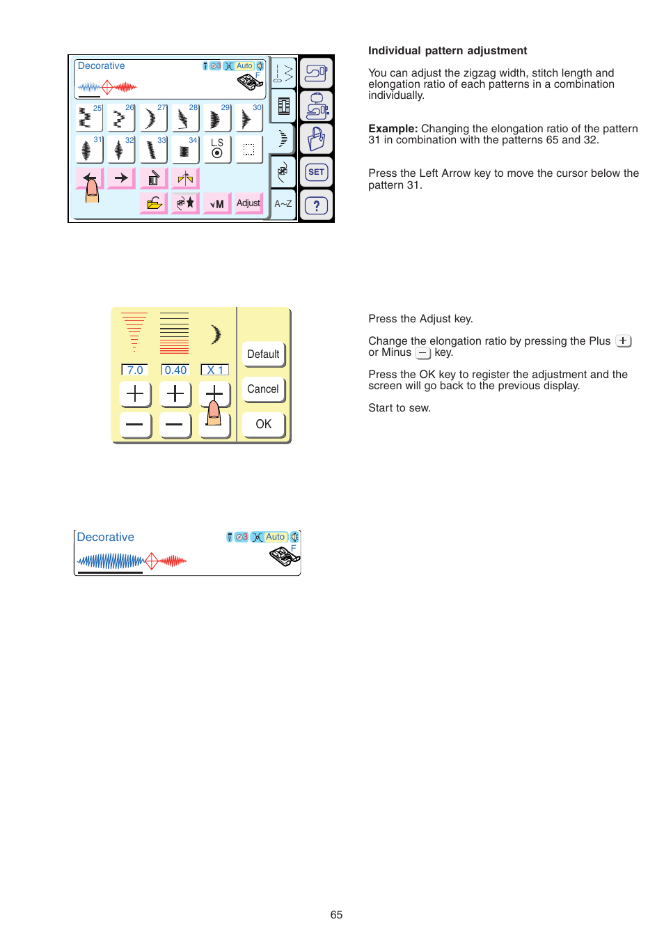 Janome MEMORY CRAFT 9700 User Manual | Page 67 / 110