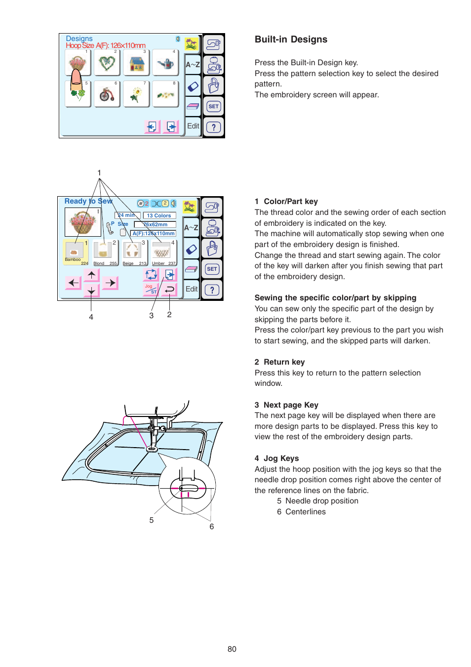Built-in designs | Janome MEMORY CRAFT 9700 User Manual | Page 82 / 110
