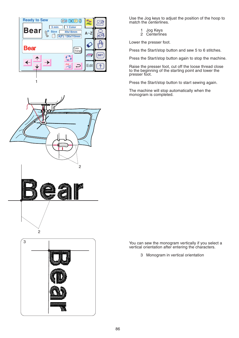 Bear | Janome MEMORY CRAFT 9700 User Manual | Page 88 / 110
