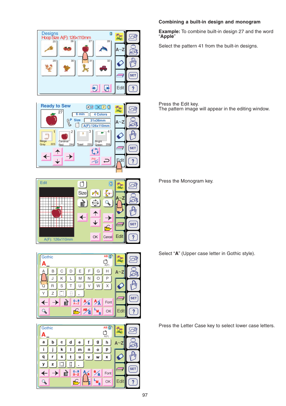 Janome MEMORY CRAFT 9700 User Manual | Page 99 / 110