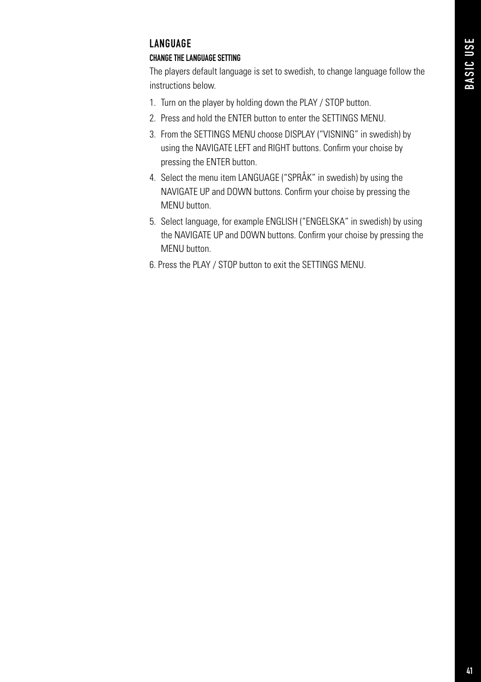 Jens of Sweden MP-500 User Manual | Page 7 / 36