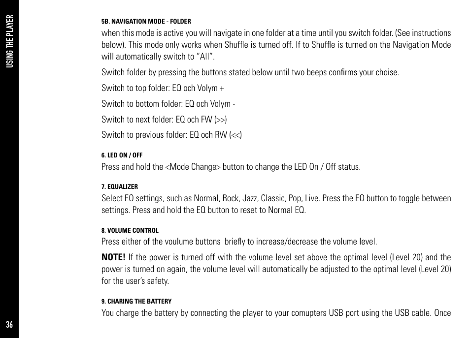 Jens of Sweden MP-X User Manual | Page 16 / 22