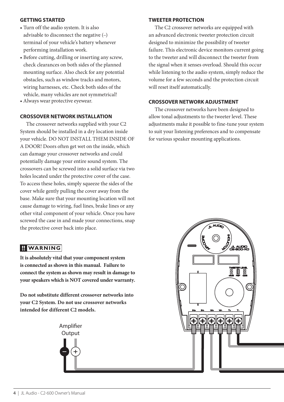 JL Audio C2-600-02102009 User Manual | Page 4 / 12