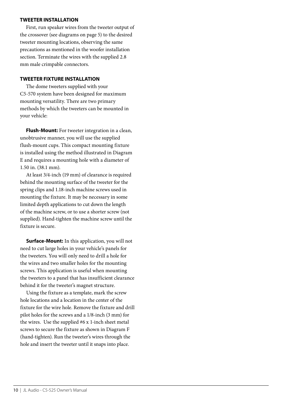 JL Audio C5-570 User Manual | Page 10 / 12