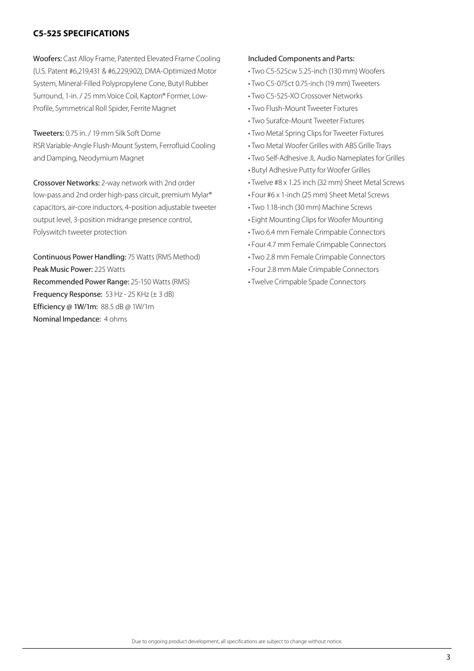 JL Audio C5-570 User Manual | Page 3 / 12