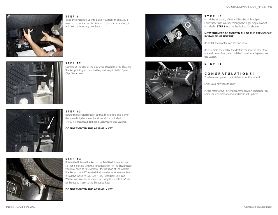 JL Audio Stealthbox SB-SMRT-4-2/8W3v3 User Manual | Page 3 / 4