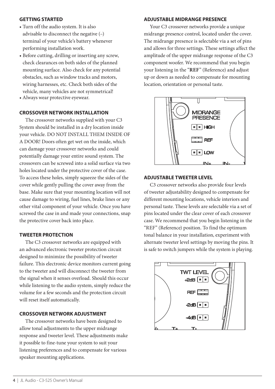 JL Audio C3-100ct User Manual | Page 4 / 16