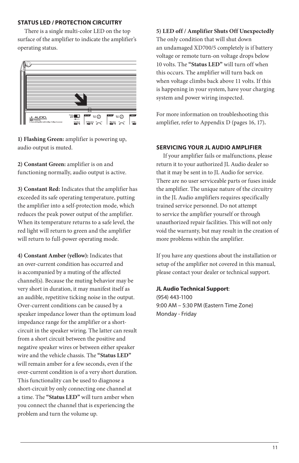 JL Audio XD700/5 User Manual | Page 11 / 20