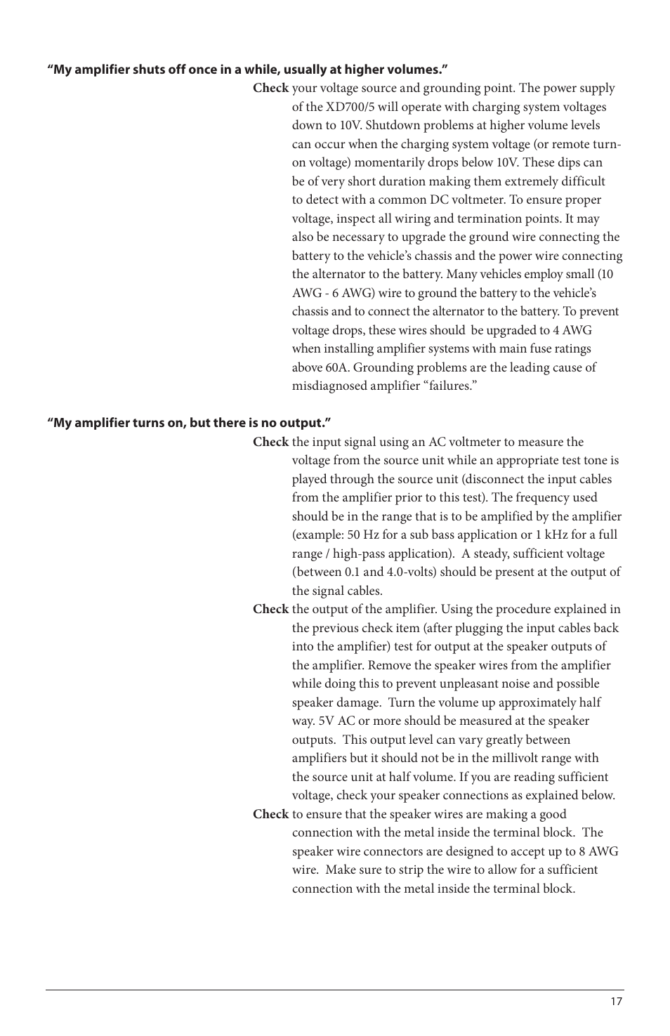 JL Audio XD700/5 User Manual | Page 17 / 20