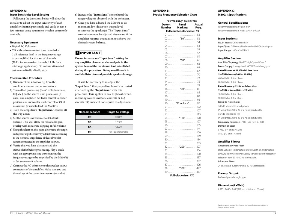 JL Audio MAN-01-2010 User Manual | Page 7 / 11