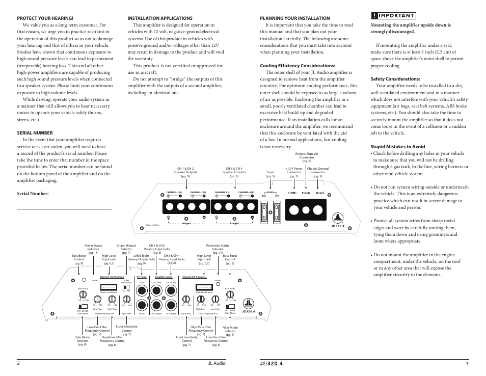 JL Audio J2320.4 User Manual | Page 2 / 11