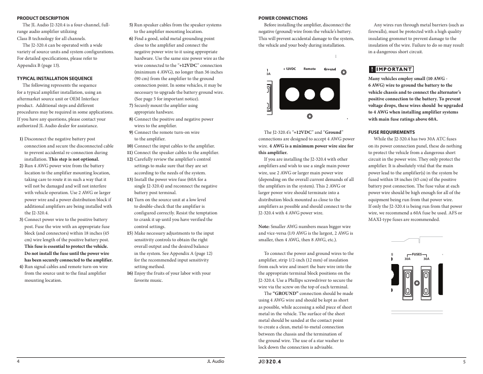 JL Audio J2320.4 User Manual | Page 3 / 11